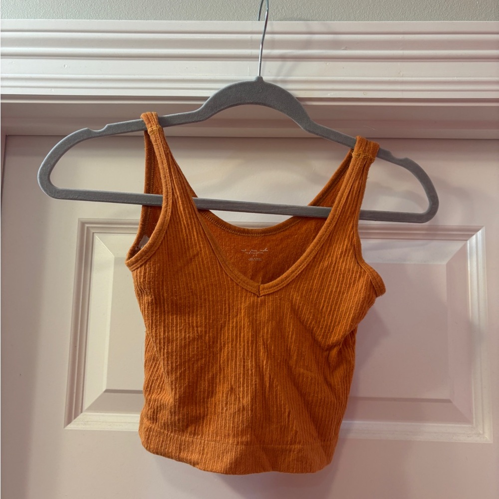 URBAN OUTFITTERS Orange Ribbed Tank Top